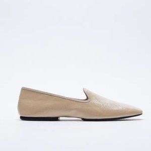Zara Patent finish flats loafers